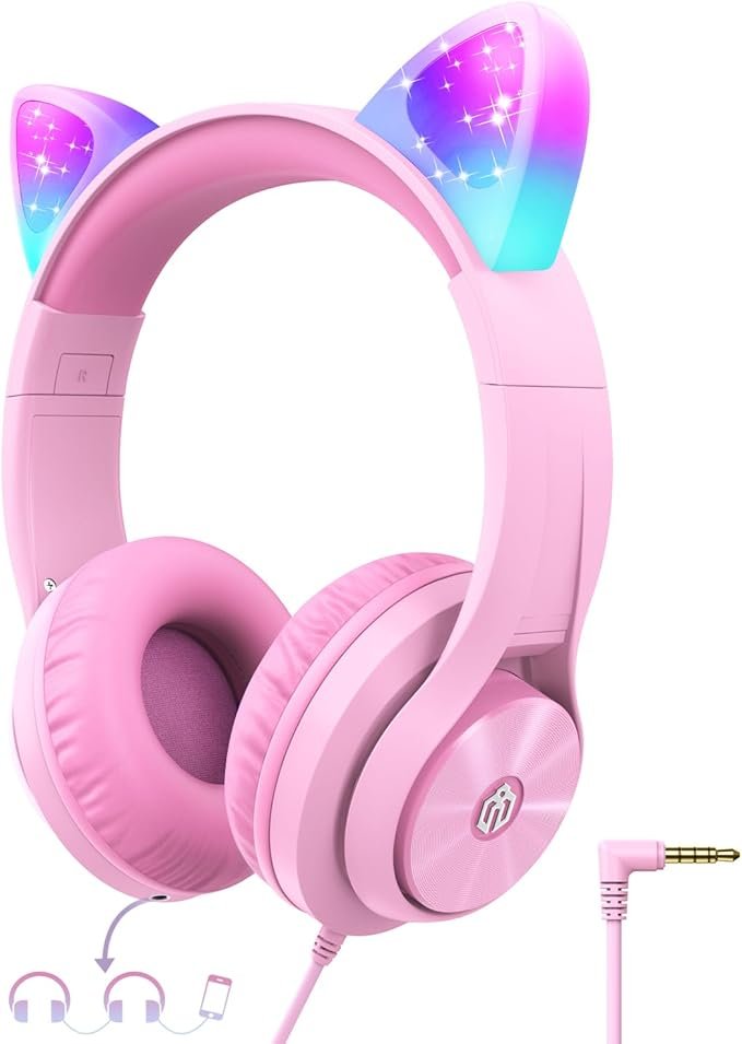 pink cat headphones