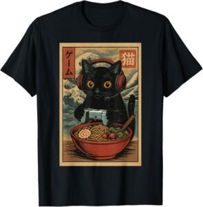 Cute Cat T-Shirt Black