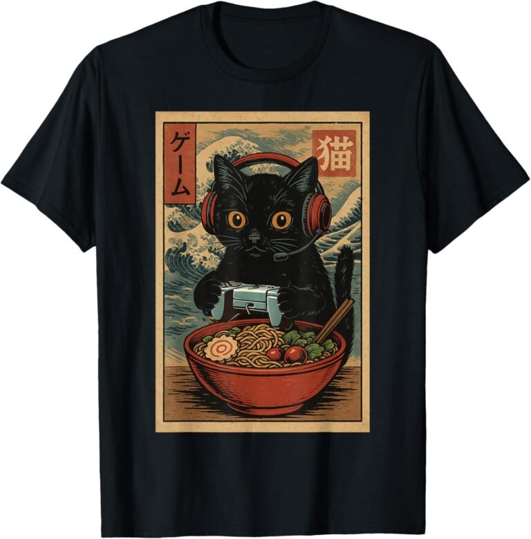 Cute Cat T-Shirt Black